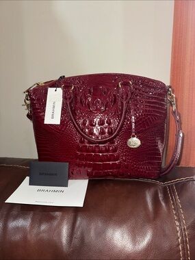 🔥🔥🔥NEW Brahmin Duxbury Satchel Chianti Melbourne Leather Shoulder Bag